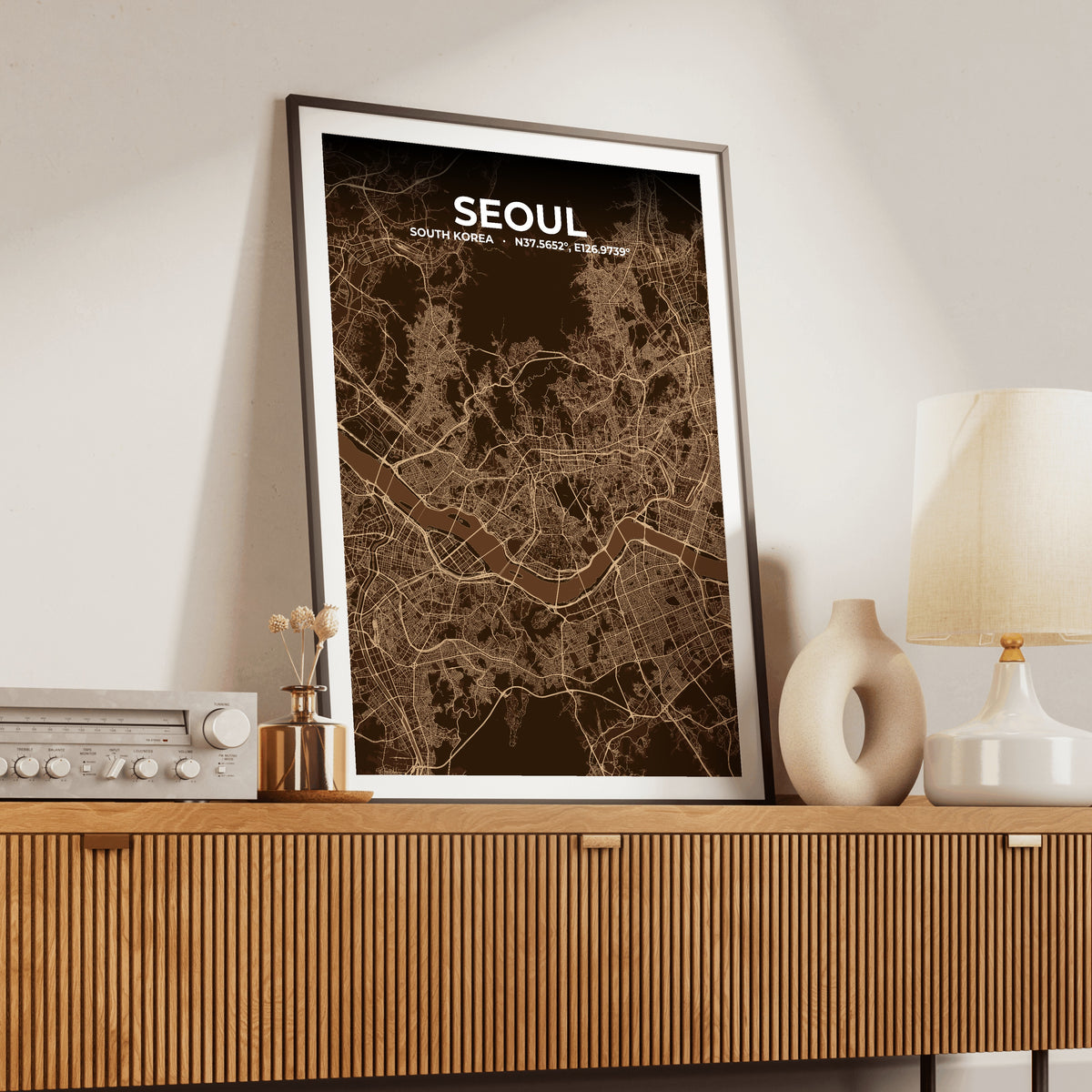 Seoul Plum Map Poster