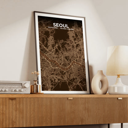 Seoul Plum Map Poster