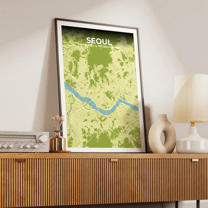 Seoul Fern Map Poster