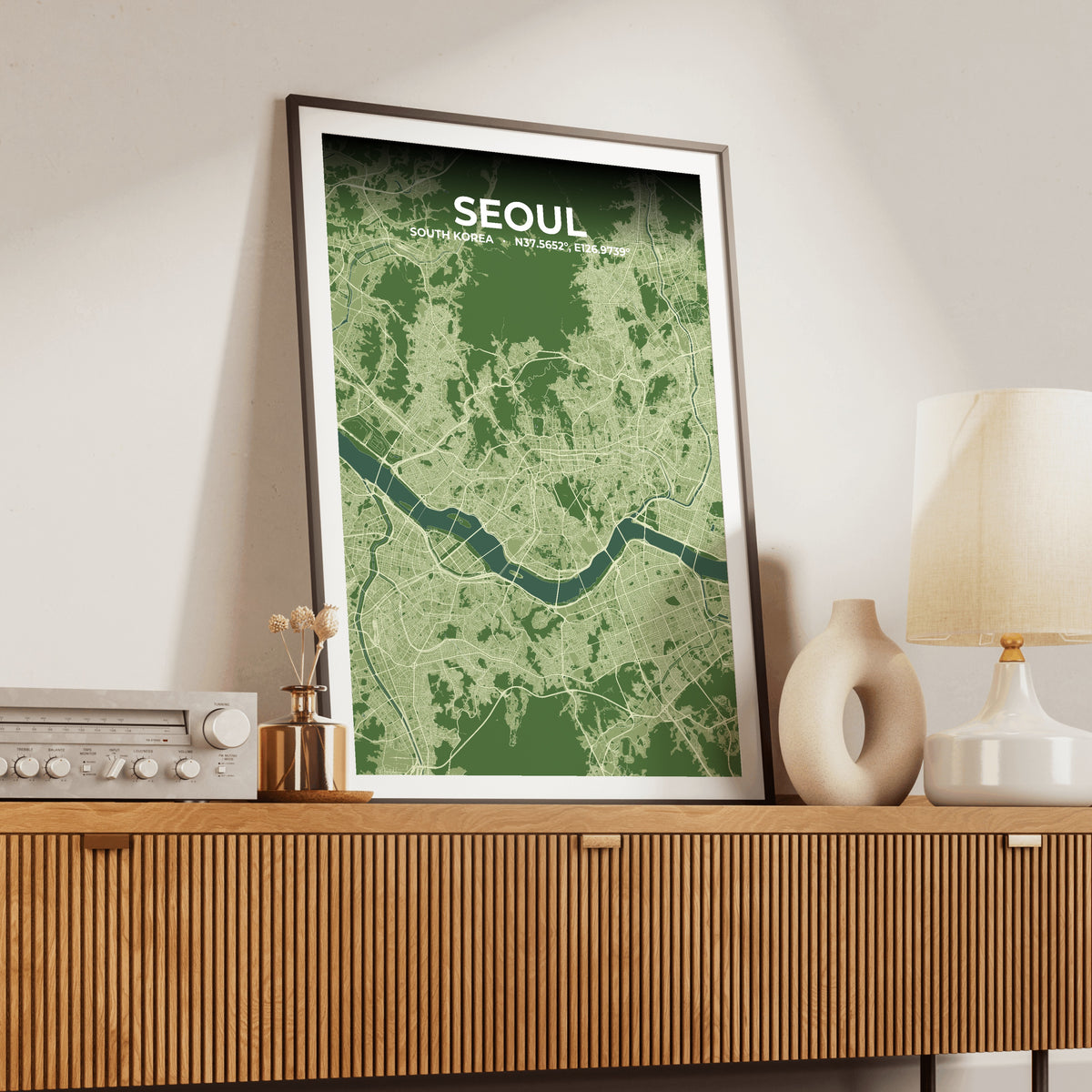 Seoul Clay Map Poster