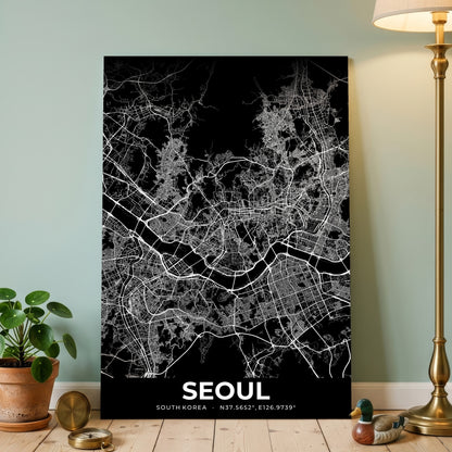 Seoul Elegant Map Poster