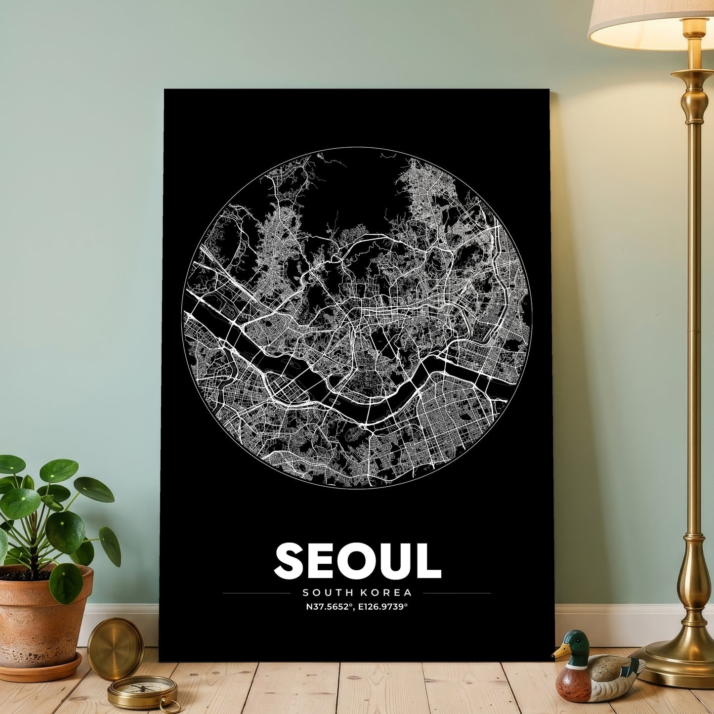 Seoul Spot Map Poster