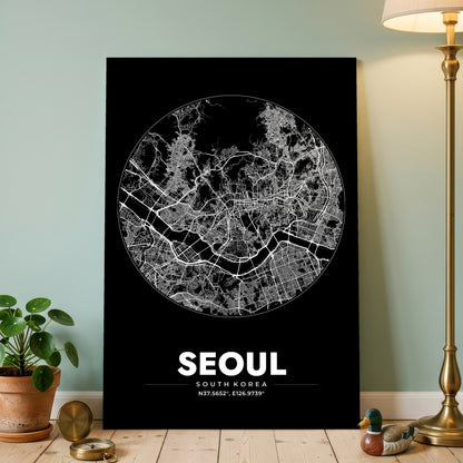 Seoul Spot Map Poster