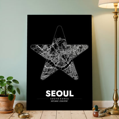 Seoul Star Map Poster