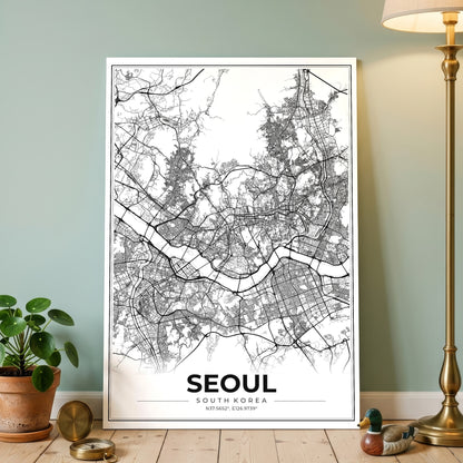 Seoul Modern Map Poster