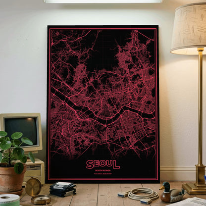 Seoul Phosphor Map Poster - System Alert