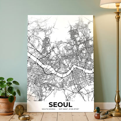 Seoul Elegant Map Poster
