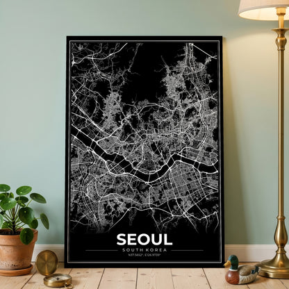 Seoul Modern Map Poster