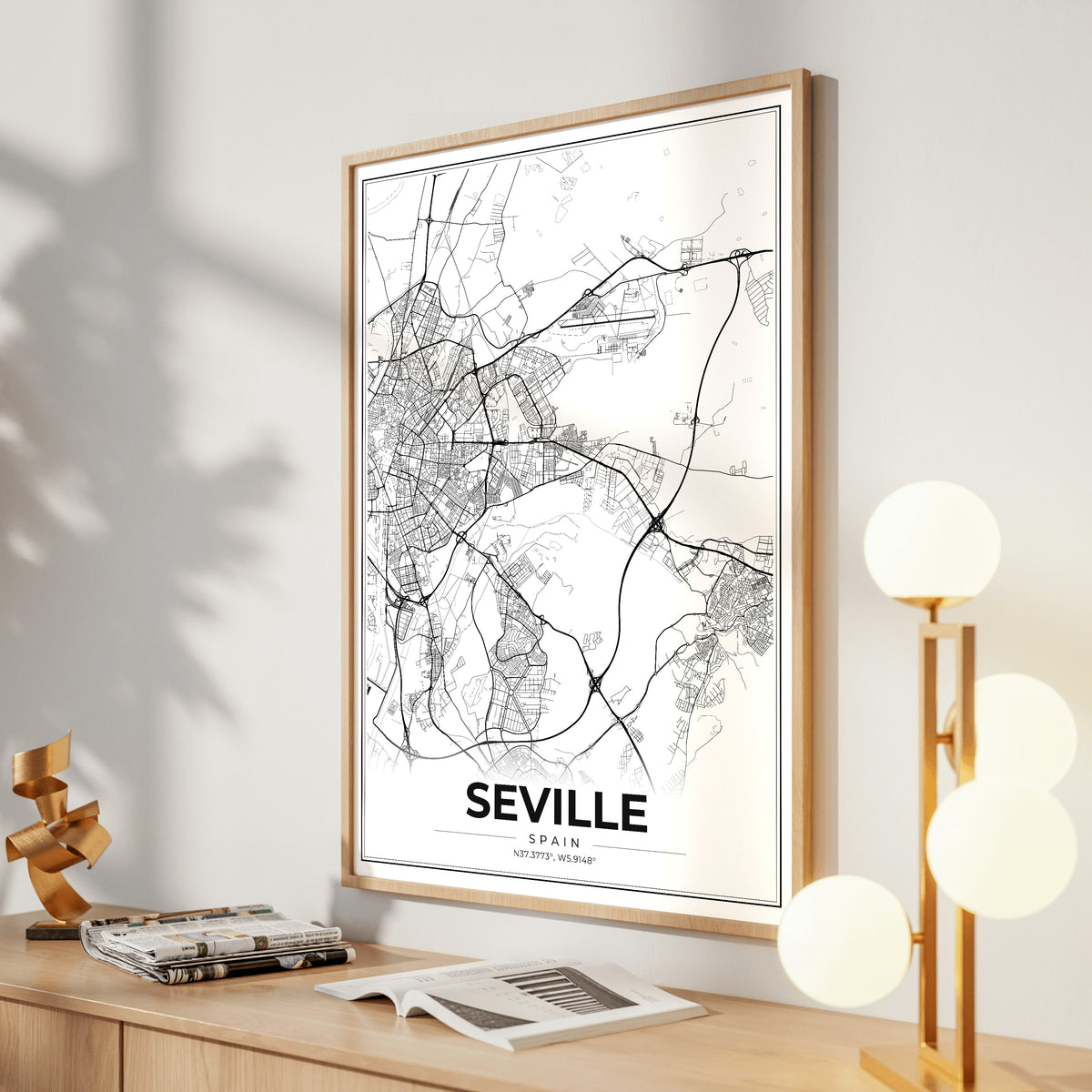 Seville Modern Map Poster
