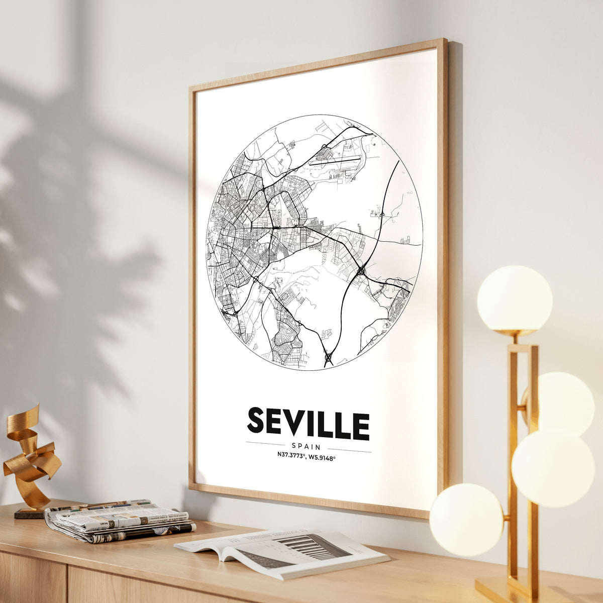 Seville Spot Map Poster