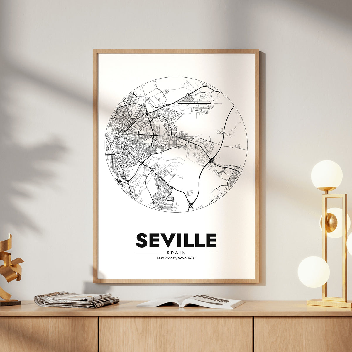 Seville Spot Map Poster
