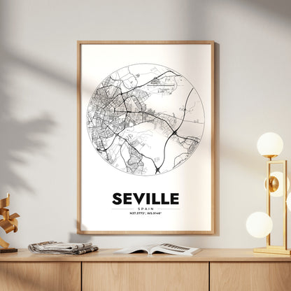 Seville Spot Map Poster