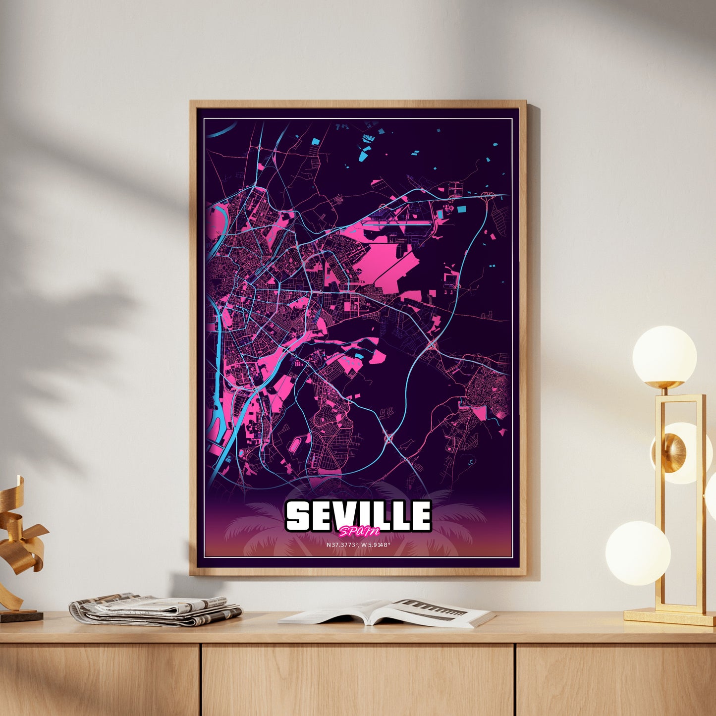 Seville GTA Map Poster