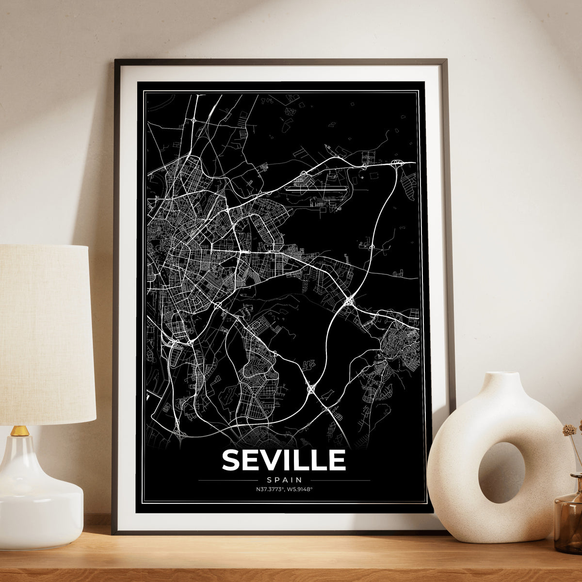 Seville Modern Map Poster