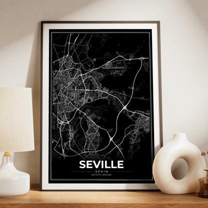 Seville Modern Map Poster