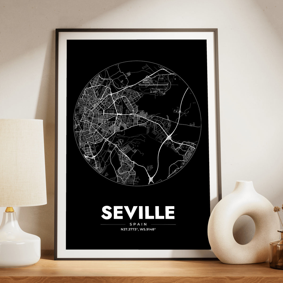 Seville Spot Map Poster