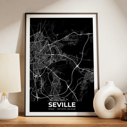 Seville Elegant Map Poster