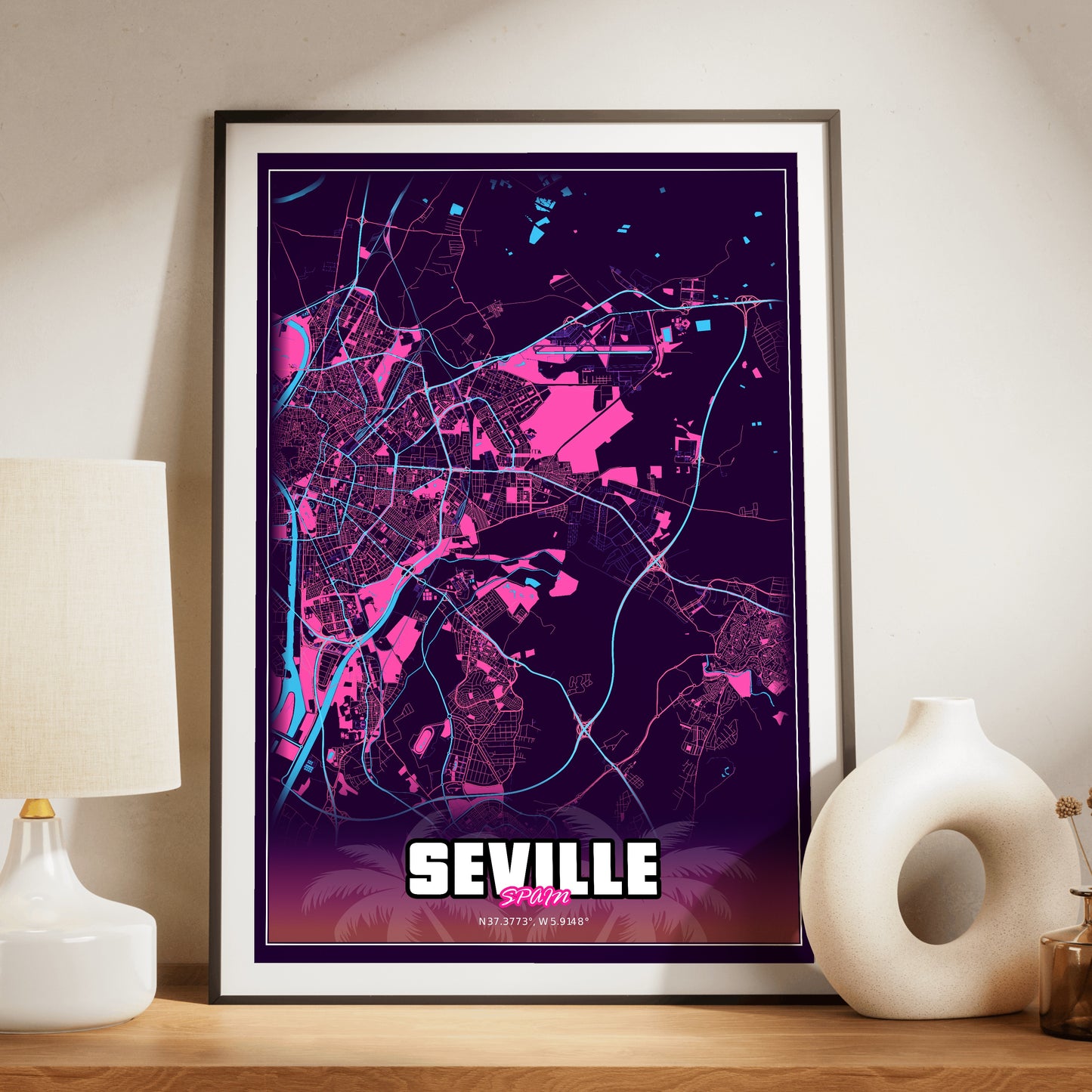 Seville GTA Map Poster
