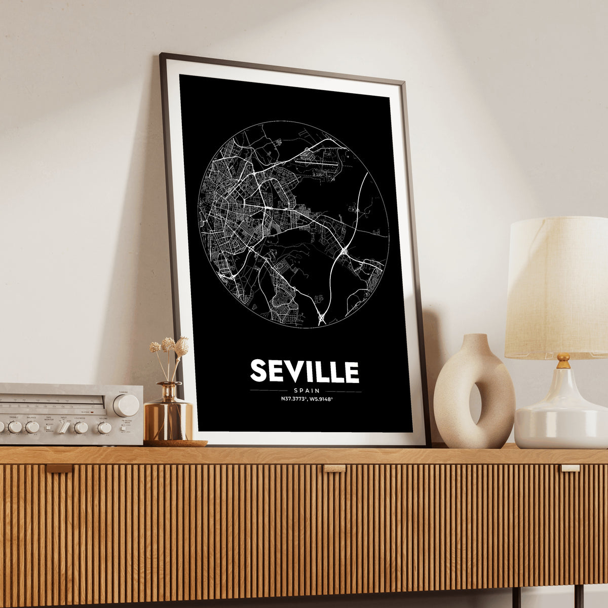 Seville Spot Map Poster