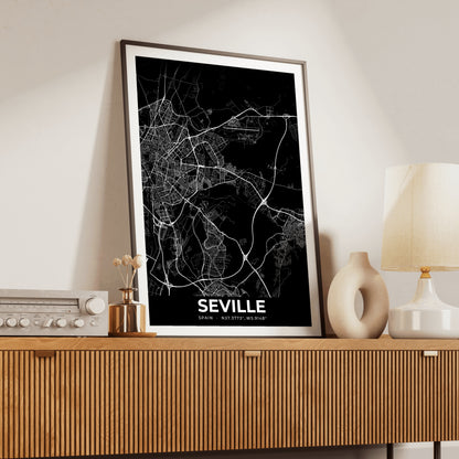 Seville Elegant Map Poster