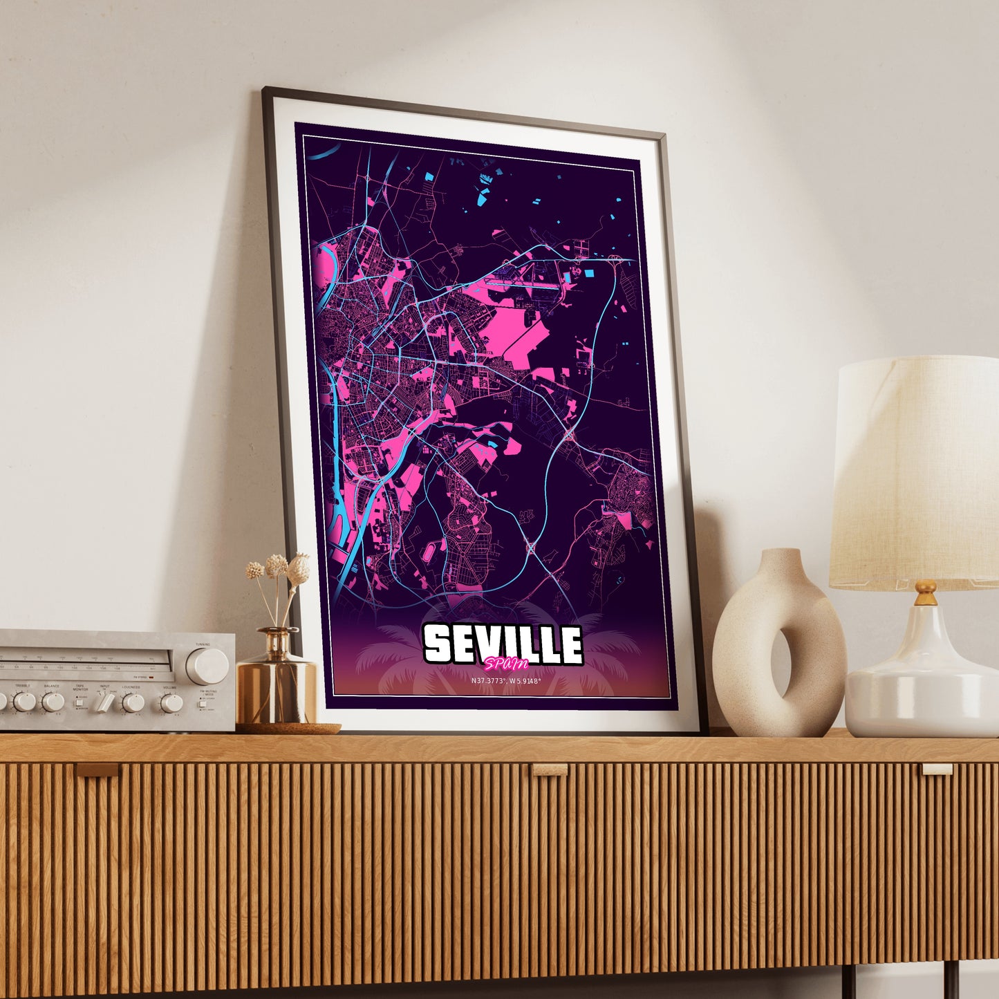 Seville GTA Map Poster