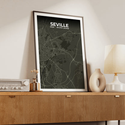 Seville Sable Map Poster