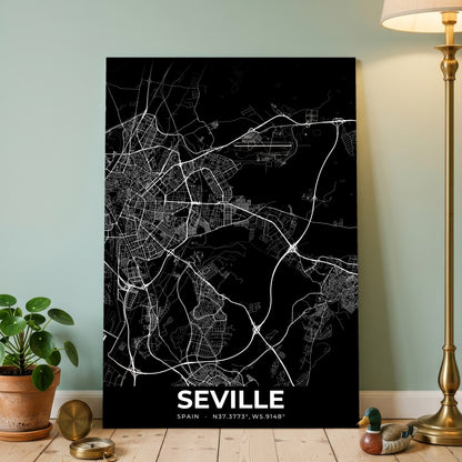 Seville Elegant Map Poster
