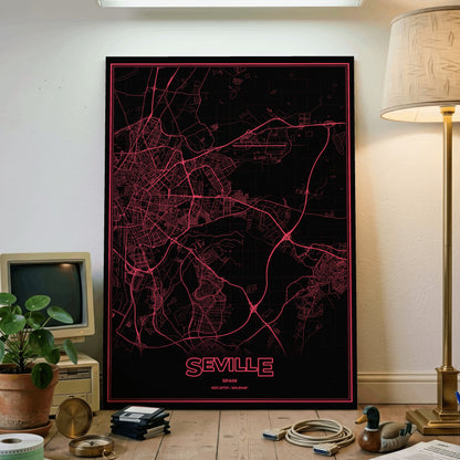Seville Phosphor Map Poster - System Alert