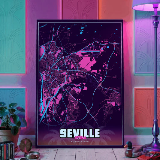 Seville GTA Map Poster