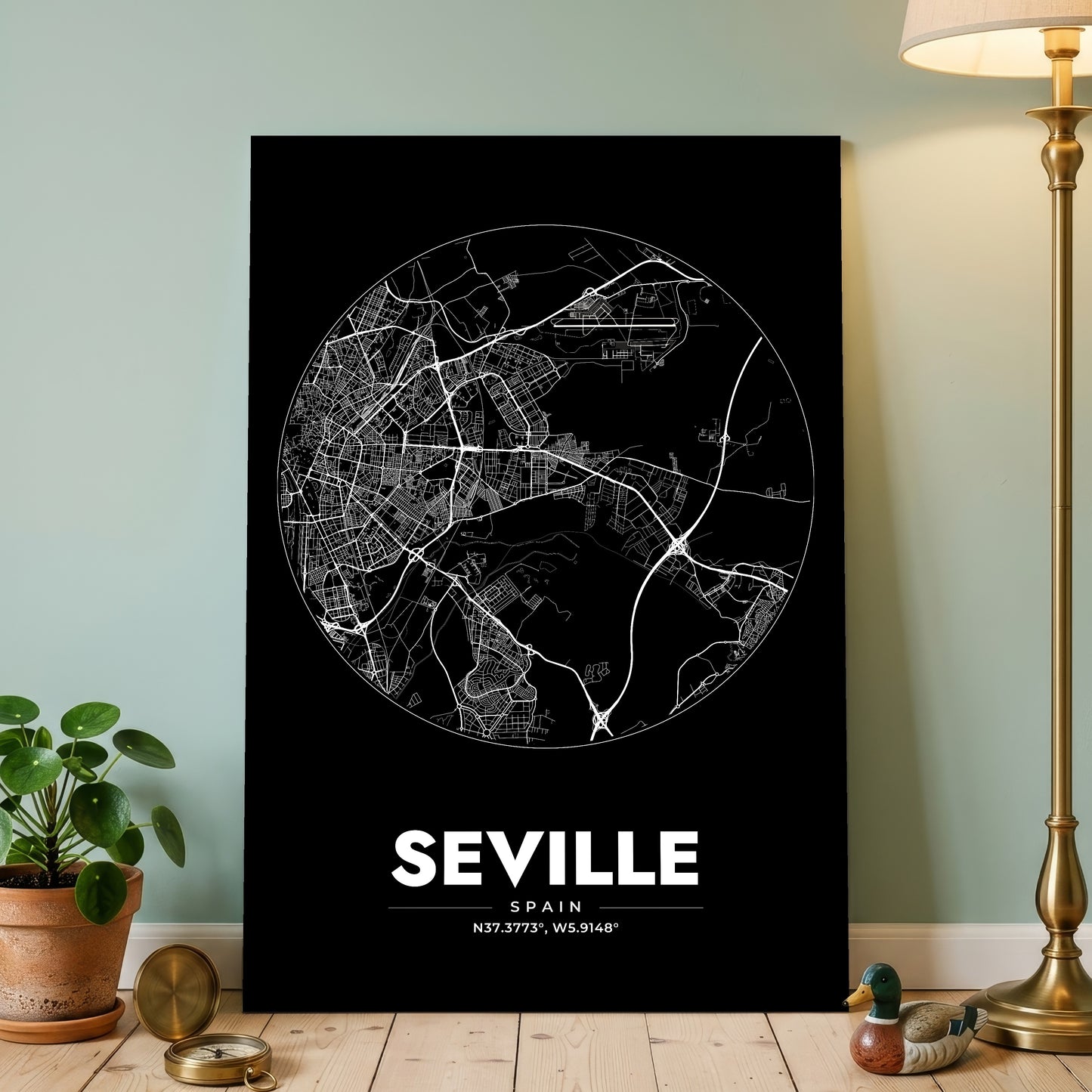 Seville Spot Map Poster