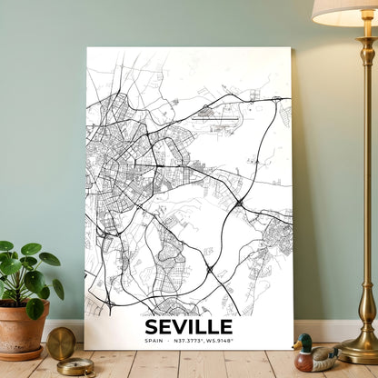 Seville Elegant Map Poster
