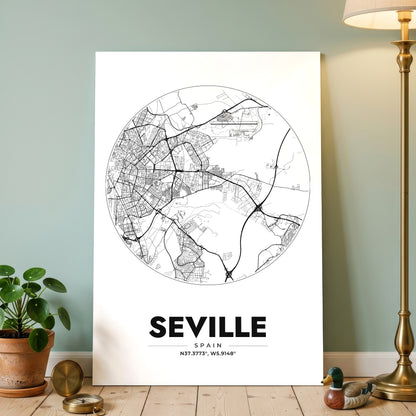 Seville Spot Map Poster