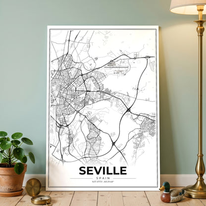 Seville Modern Map Poster