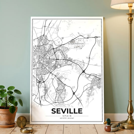 Seville Modern Map Poster