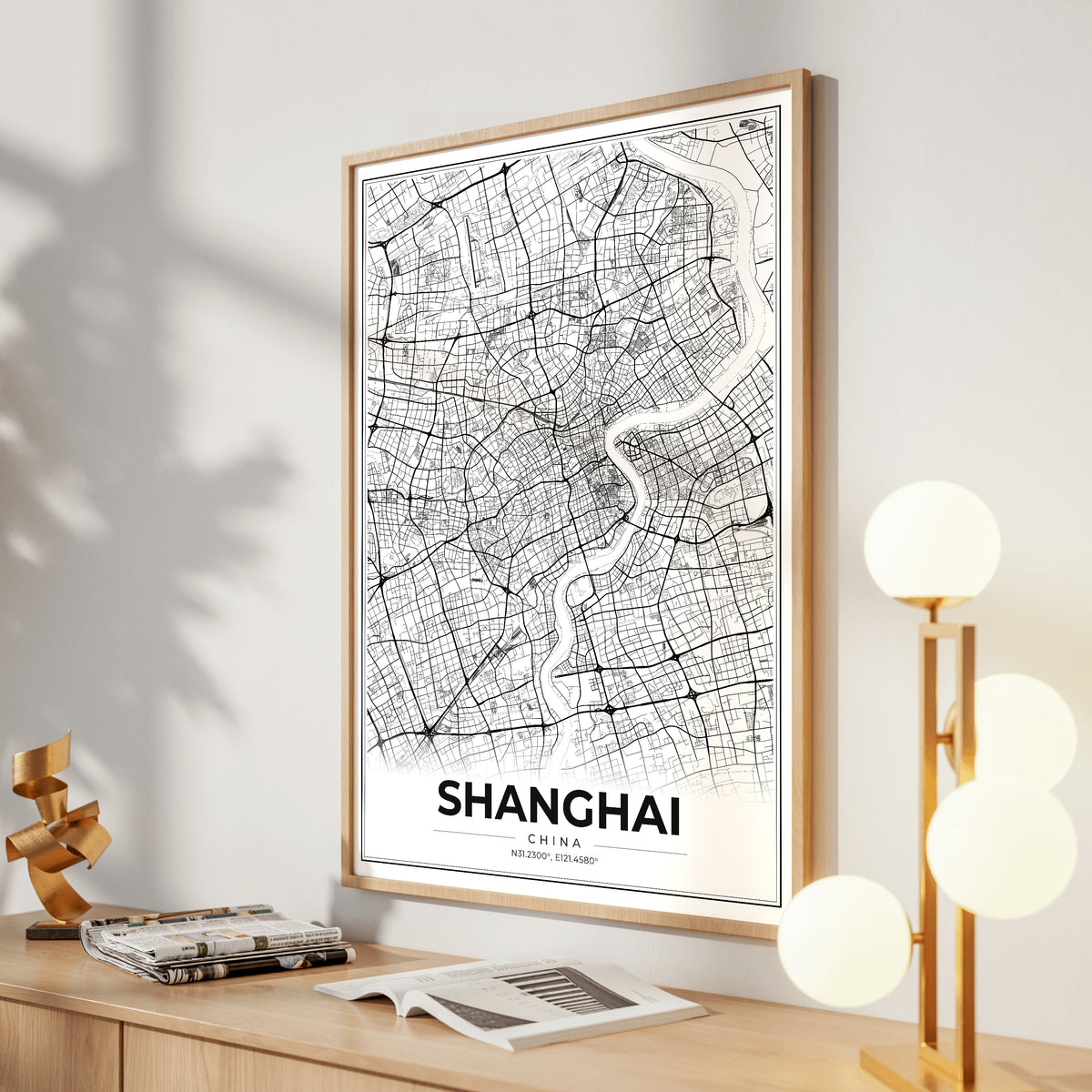 Shanghai Modern Map Poster