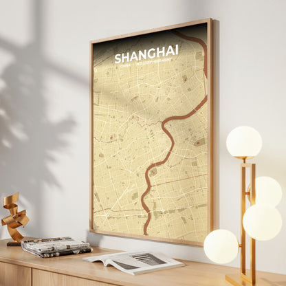 Shanghai Ember Map Poster