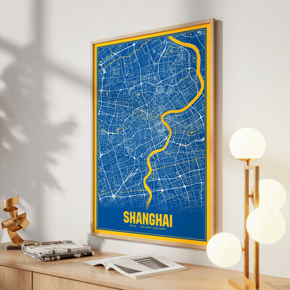 Shanghai Blockbuster Map Poster