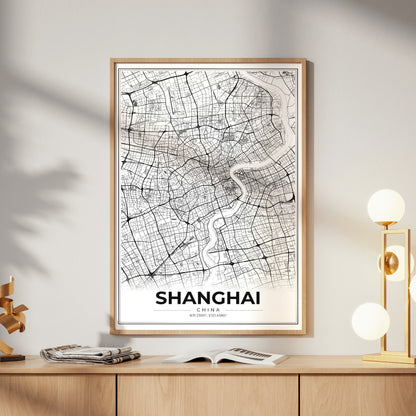 Shanghai Modern Map Poster