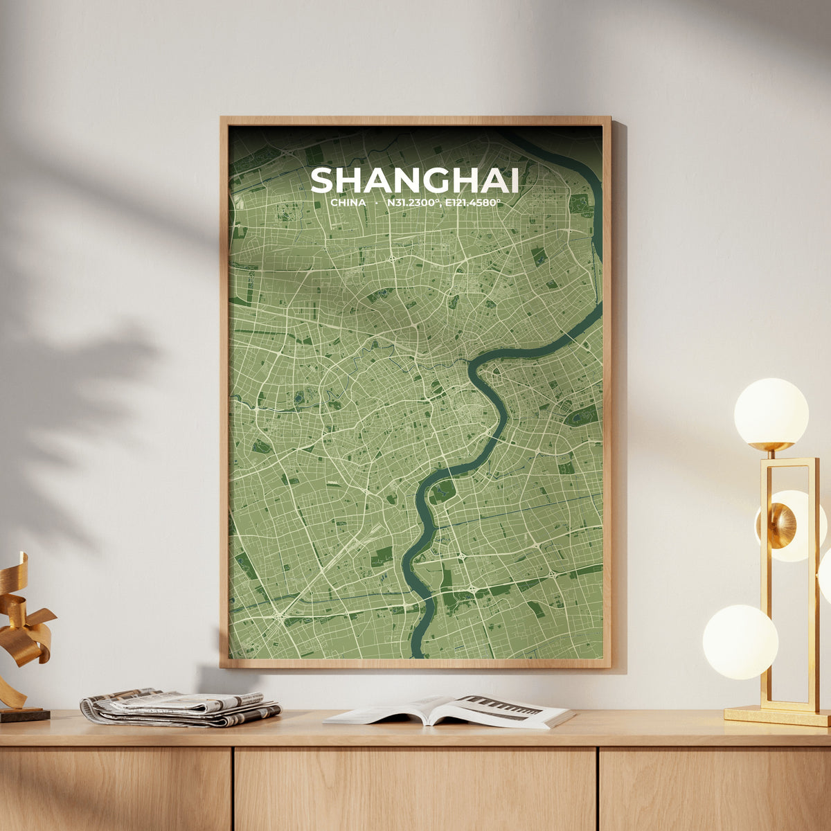 Shanghai Clay Map Poster