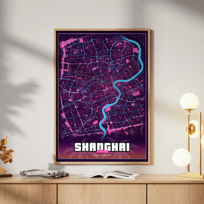Shanghai GTA Map Poster