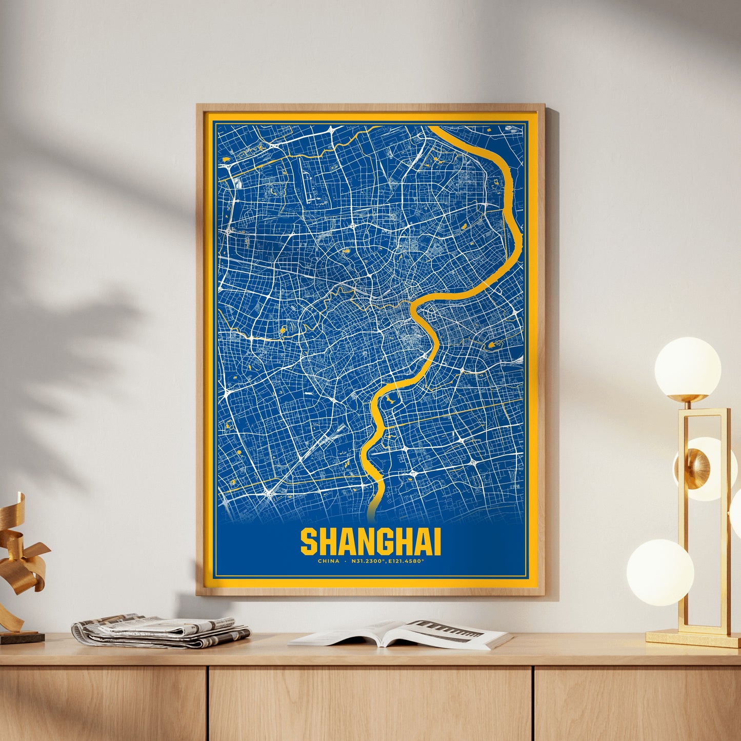 Shanghai Blockbuster Map Poster