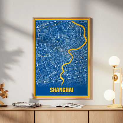 Shanghai Blockbuster Map Poster