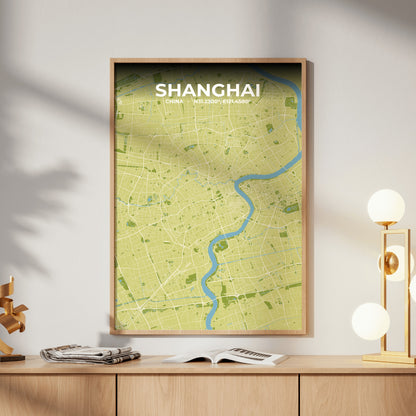 Shanghai Fern Map Poster