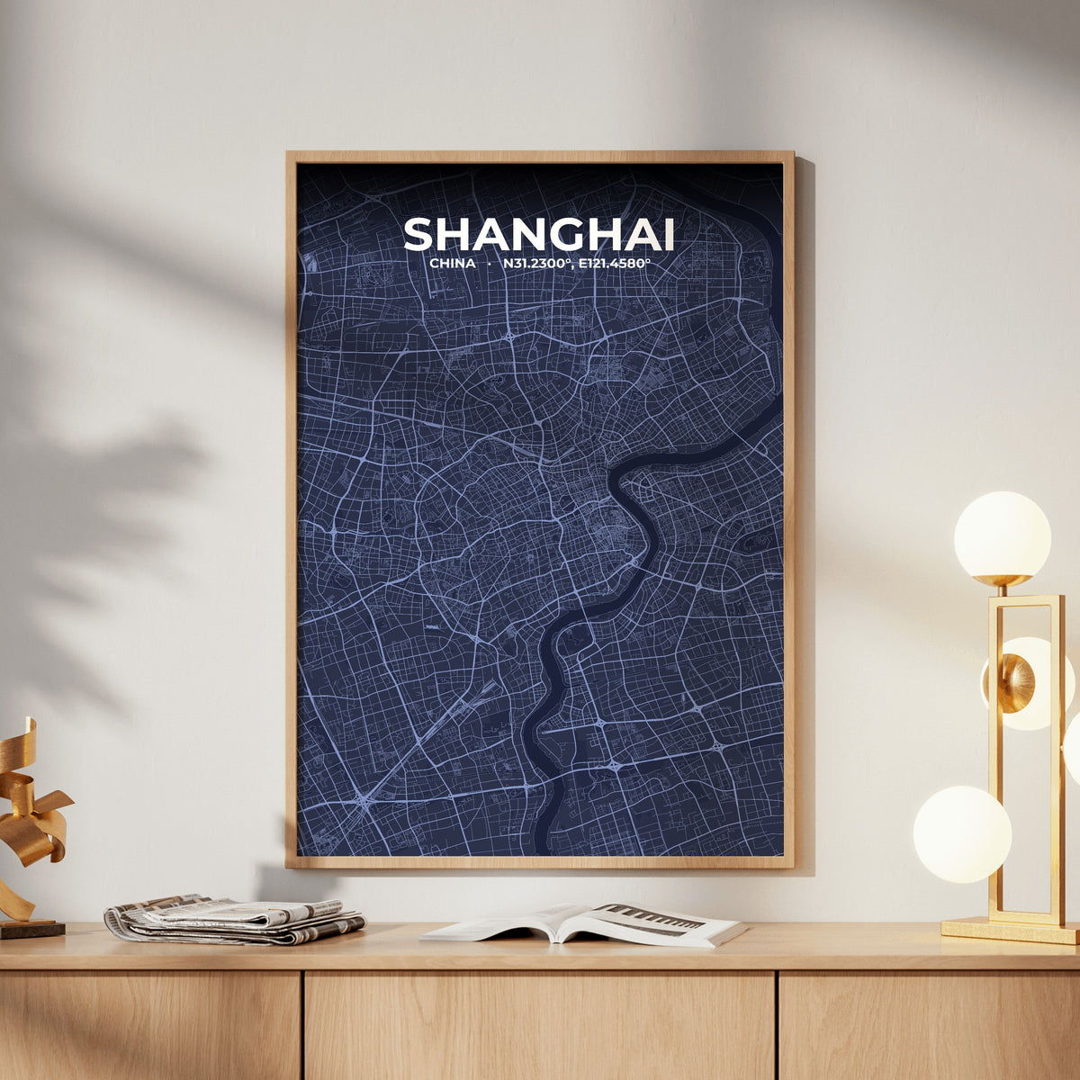 Shanghai Tide Map Poster