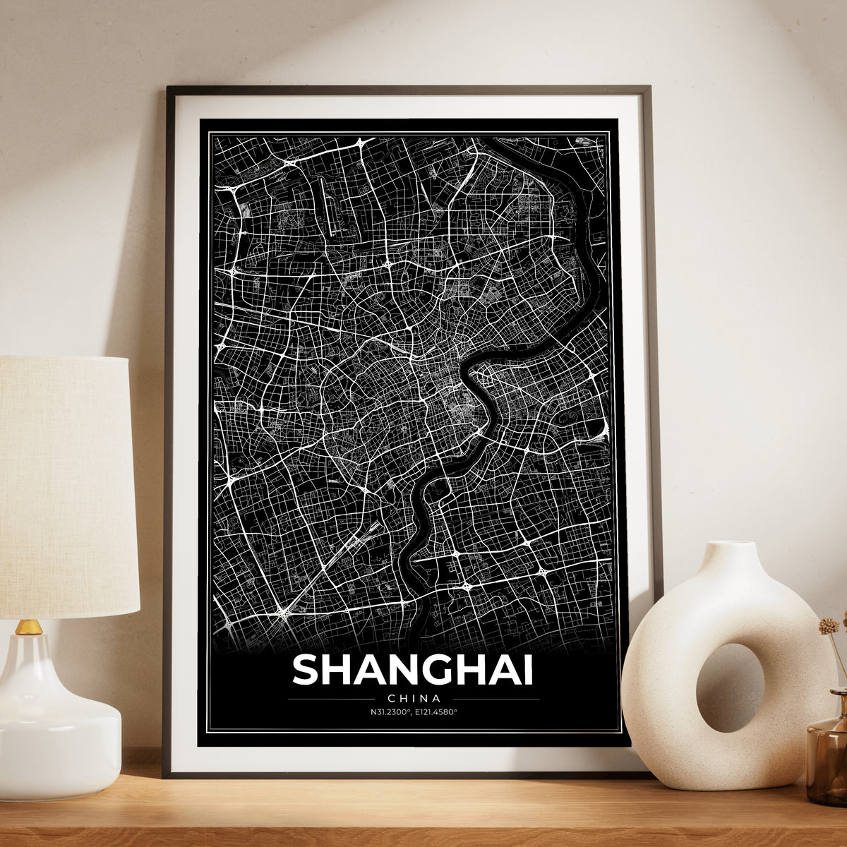 Shanghai Modern Map Poster