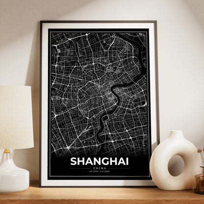 Shanghai Modern Map Poster