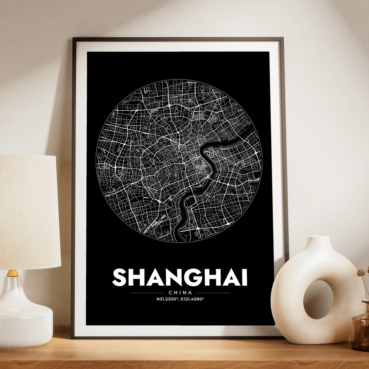 Shanghai Spot Map Poster