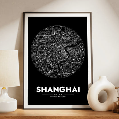 Shanghai Spot Map Poster