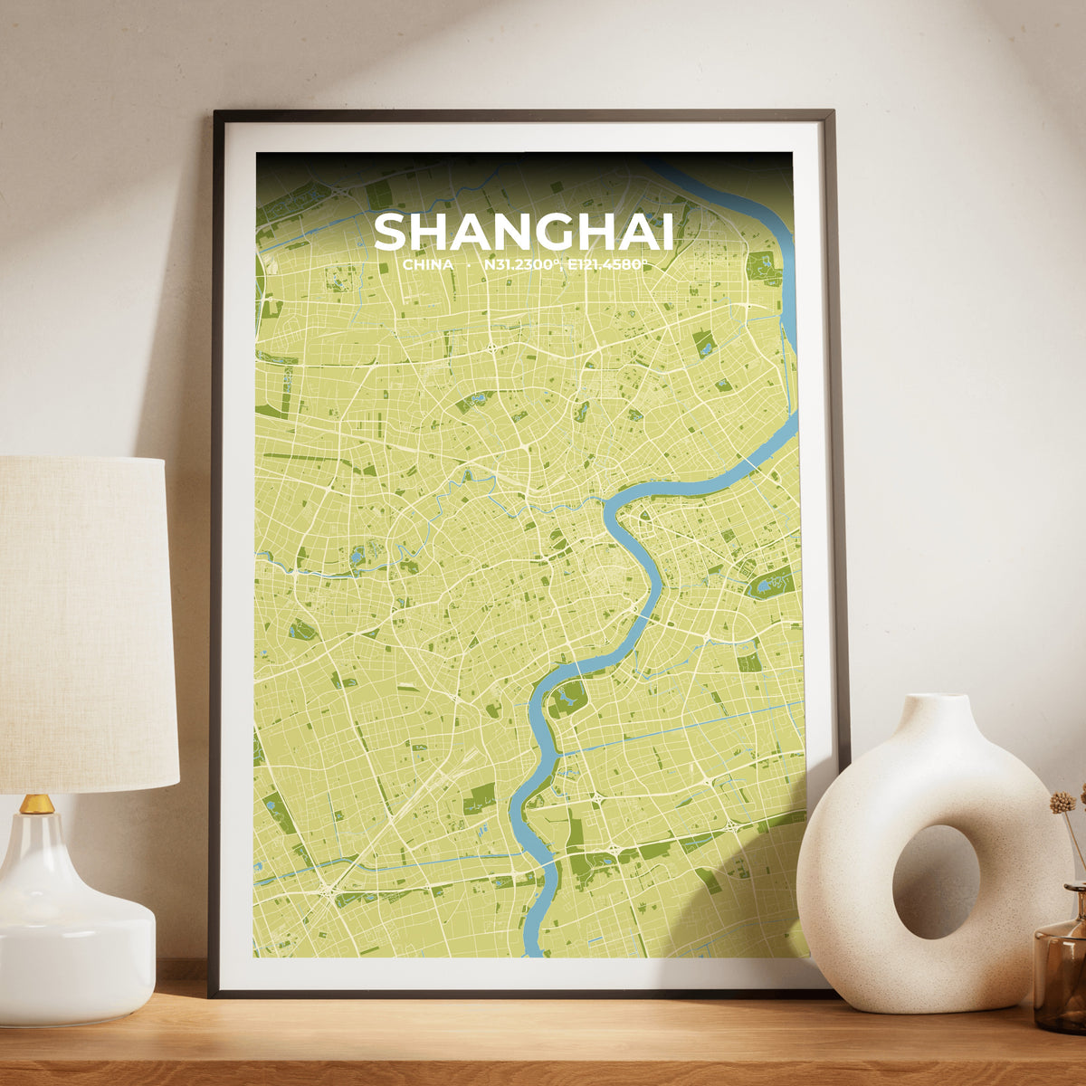 Shanghai Fern Map Poster