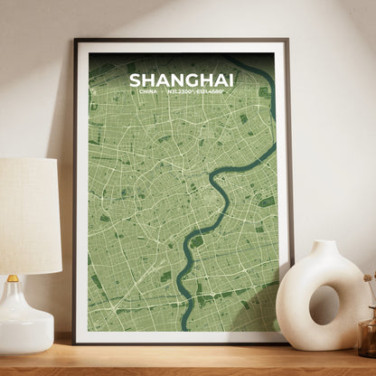 Shanghai Clay Map Poster